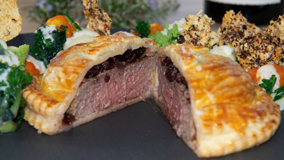 Rindsfilet mit Lardo Bianco im Blätterteig